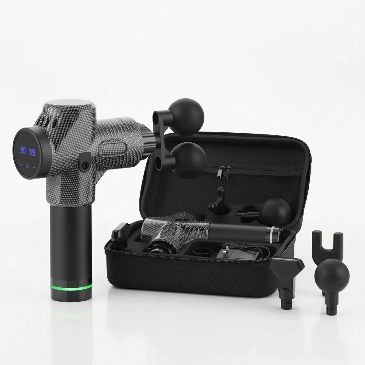Pistola de masajes doble