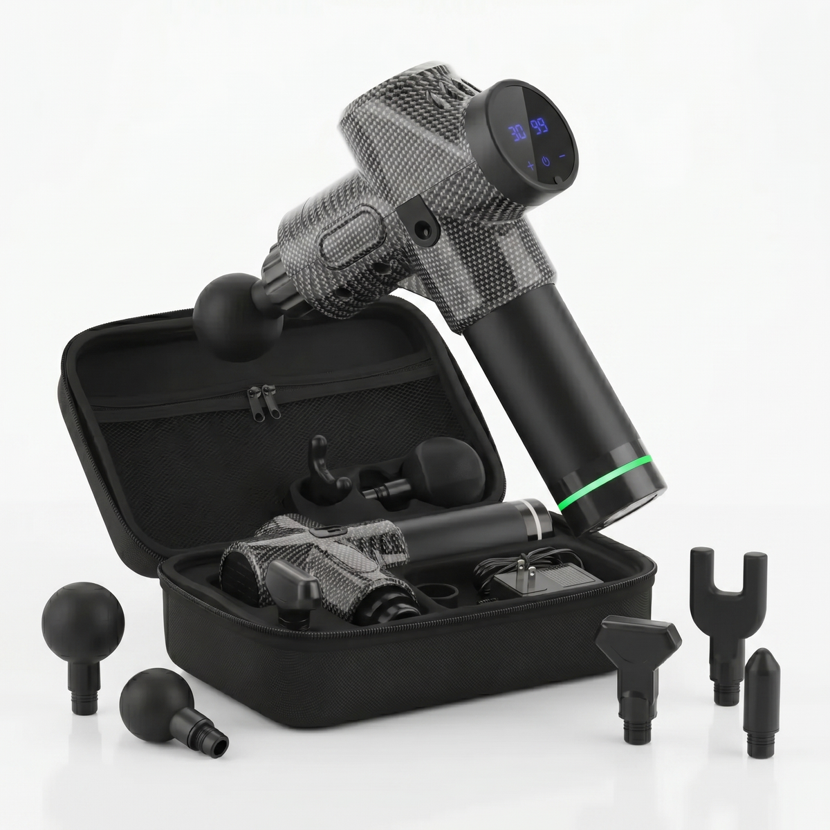 Pistola de masajes doble